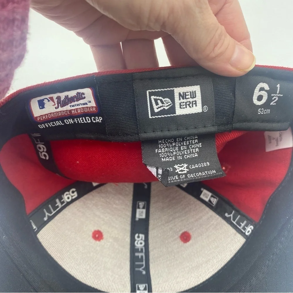 Washington Nationals Baseball Cap Red White Nats 59Fifty New Era Fitted 6 1/2